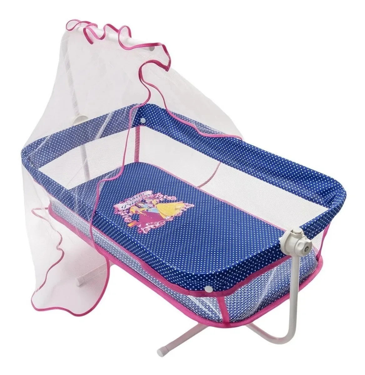 Berço Para Bonecas Reborn Luxo Princesas Azul