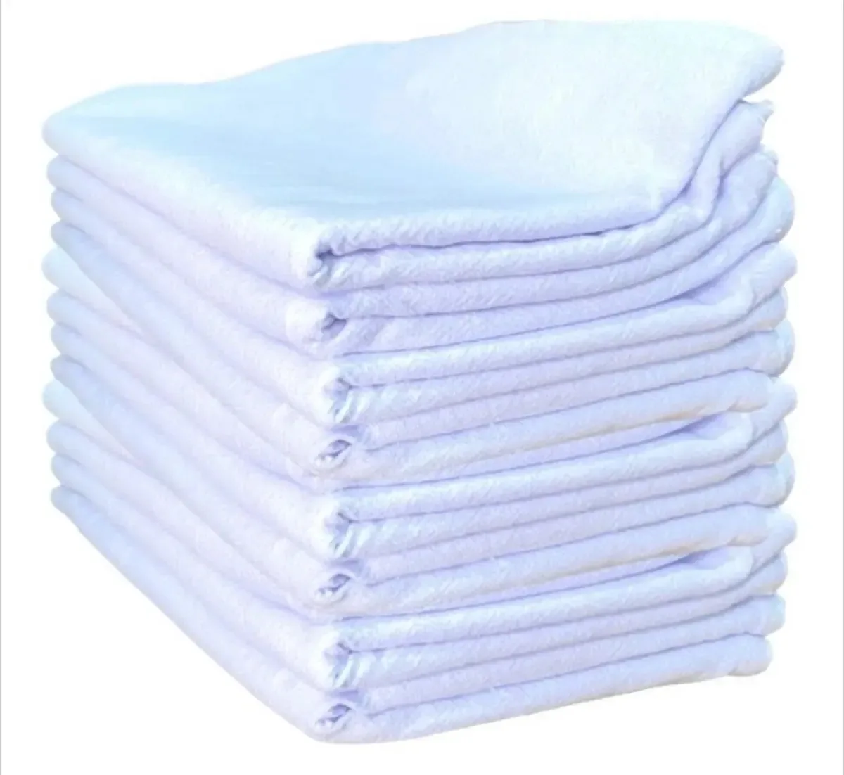 Kit 10 Panos De Prato Cozinha Branco Liso 45x75cm Gigante Branco Liso