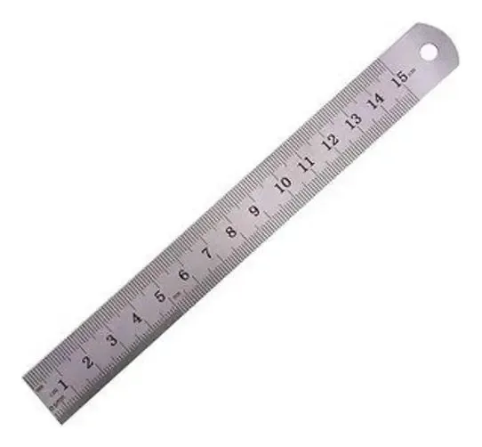 Régua Aço Inox 15cm - Paraboni