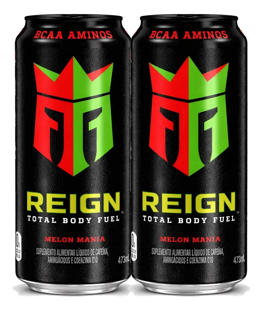 Kit 2 Energético Alta Performance Reign Melon Hdz 473ml