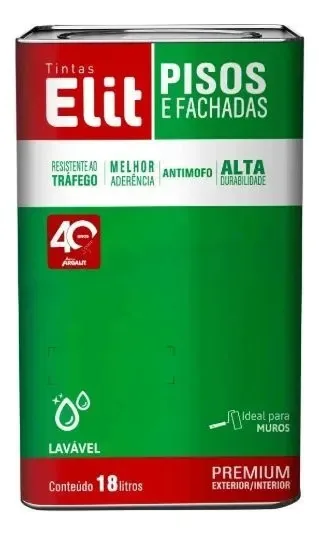 Tinta Piso Chumbo 18l Elit