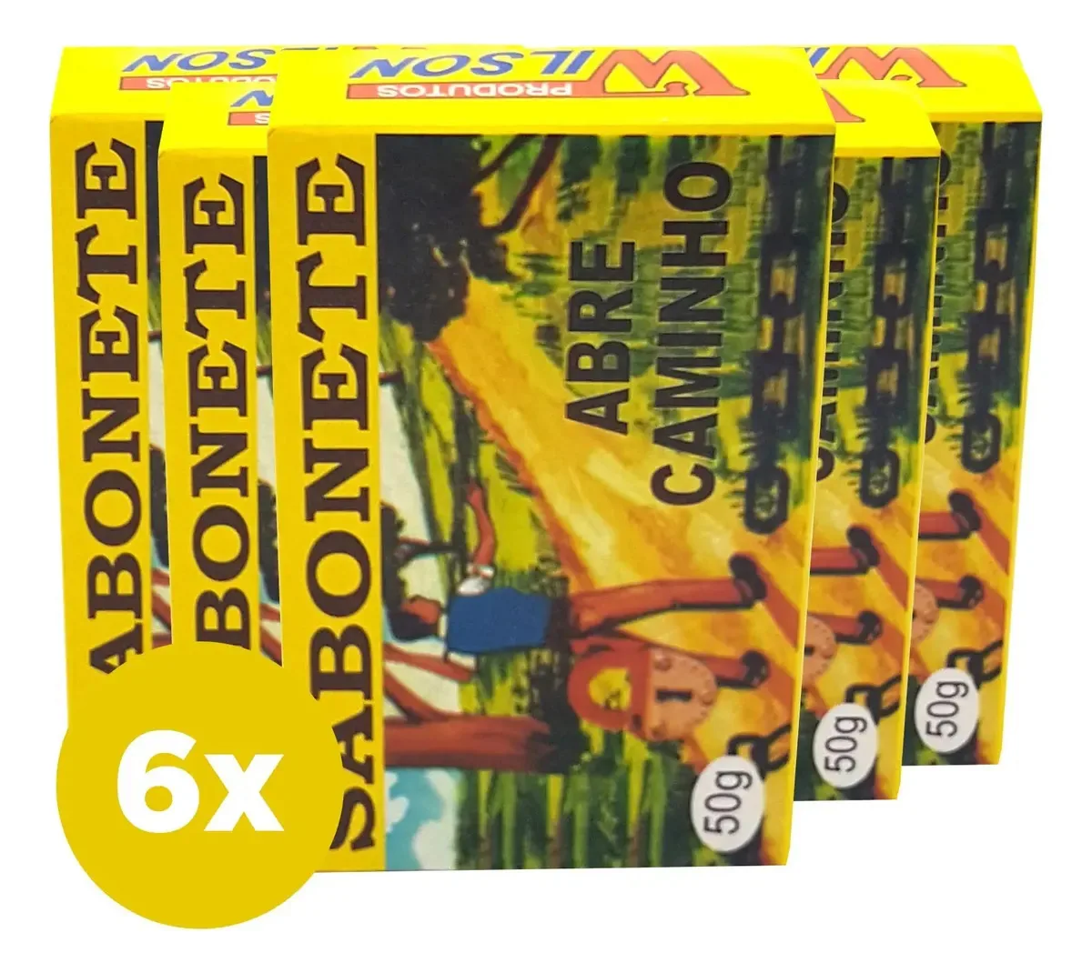 Kit 6 Sabonetes Abre Caminho Financeiro 50g