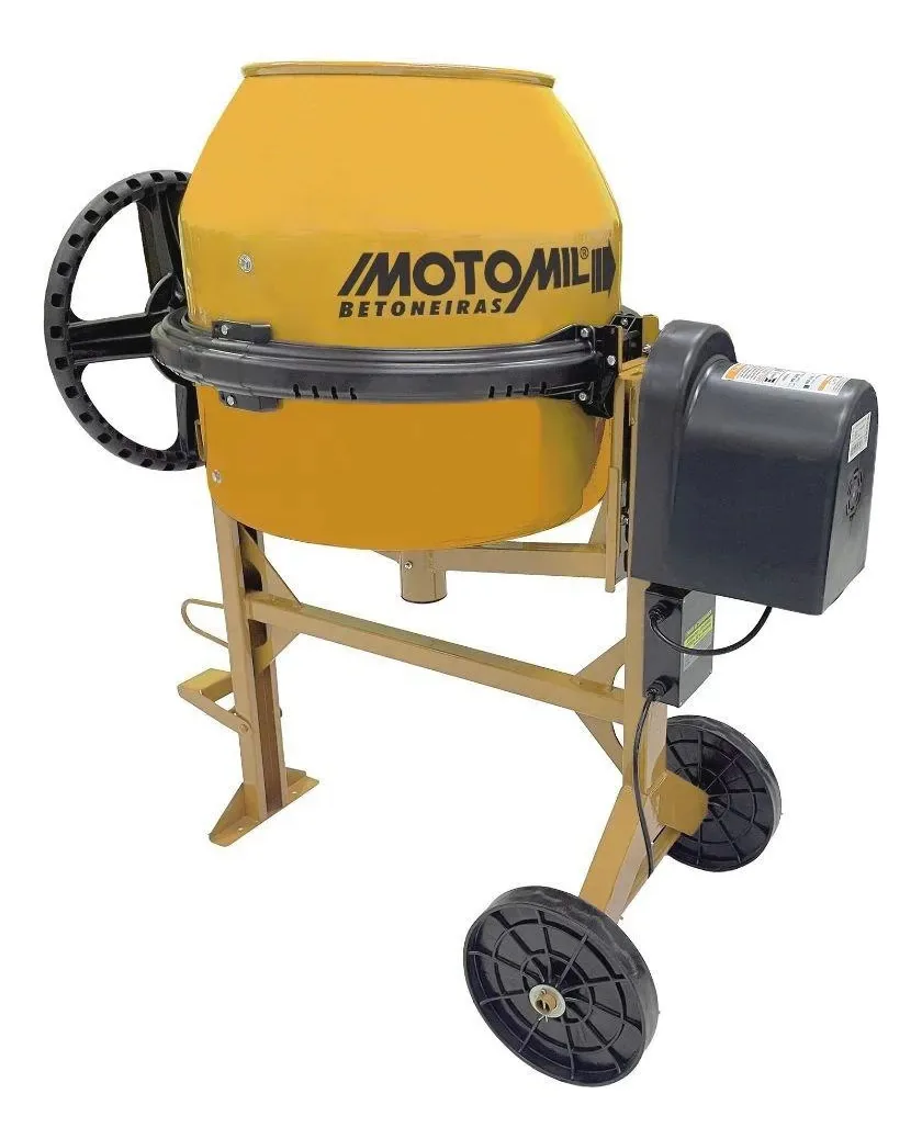 Betoneira 150l 1/2cv Monofásico 127v Chave Segurança Motomil