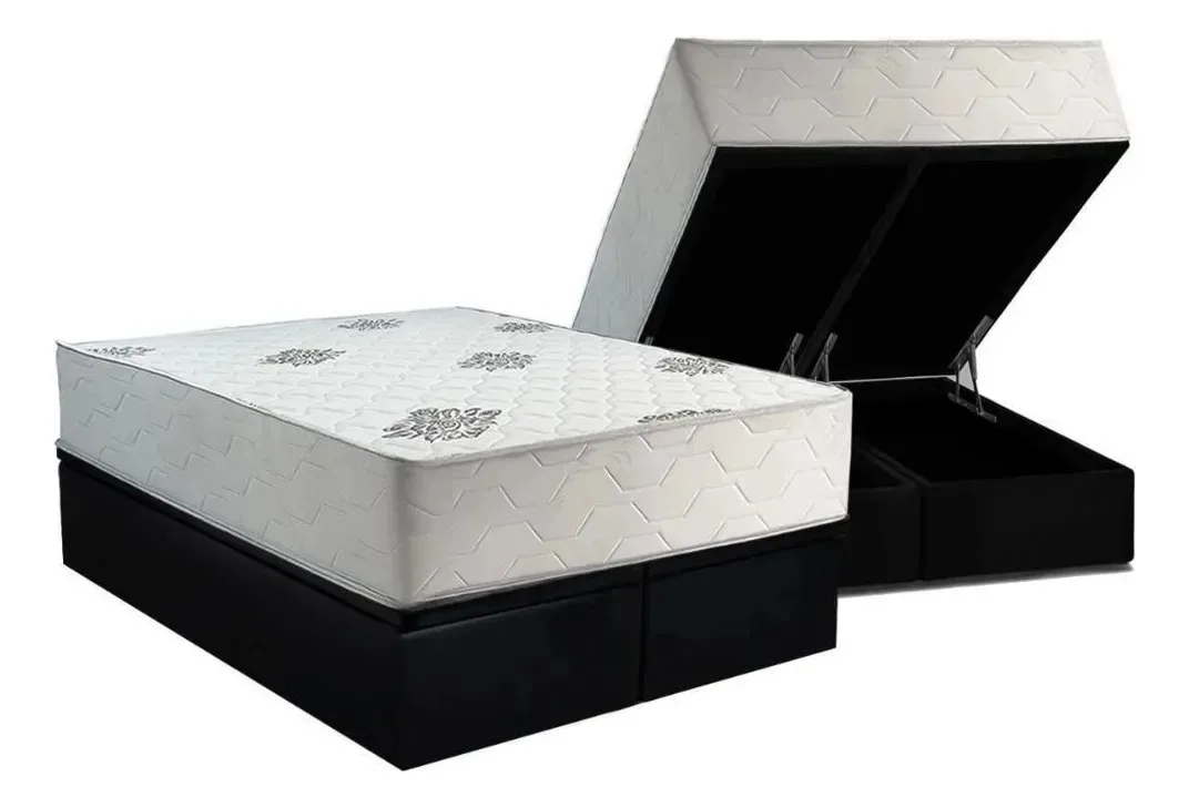 Cama Box Baú Queen + Colchão Anatômico Inovaflex Comfort
