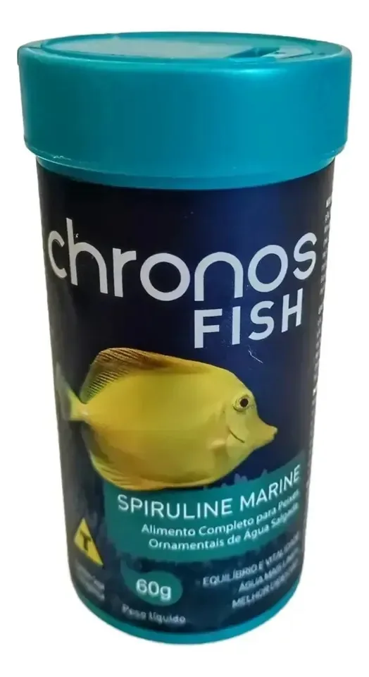 Ração Chronos Fish Spiruline Marine 60g Para Peixes Marinhos