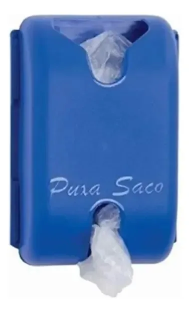 Puxa Saco Dispenser Sacola Plástica Fixação Adesiva 3m Cores Cor Azul Puxa Saco Para Sacolas Plásticas Com Fixação Adesiva 3m