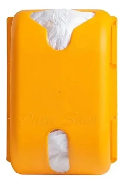 Puxa Saco Dispenser Sacola Plástica Fixação Adesiva 3m Cores Cor Laranja Puxa Saco Para Sacolas Plásticas Com Fixação Adesiva 3m