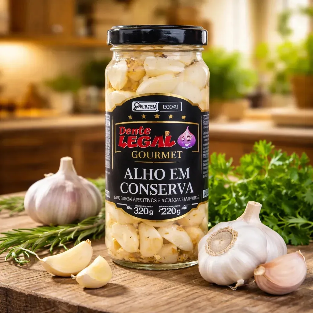 Alho Em Conserva Dente Legal Gourmet Embalagem 320g