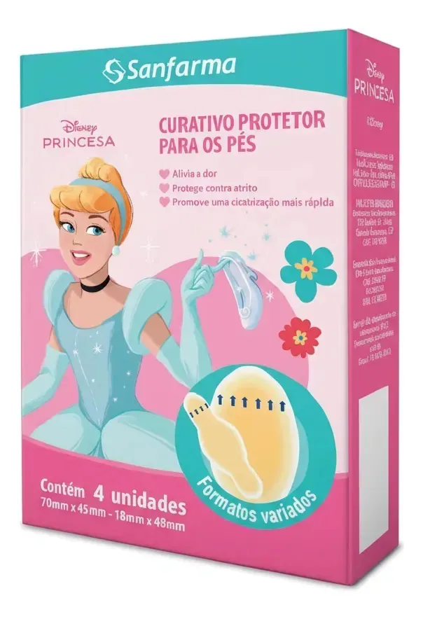Curativo Protetor Calcanhar Cinderela Sanfarma Anti Bolhas