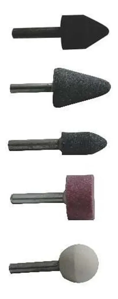 Kit 5 Peças Ponta Montada Pedra Para Micro Retifica Dtools