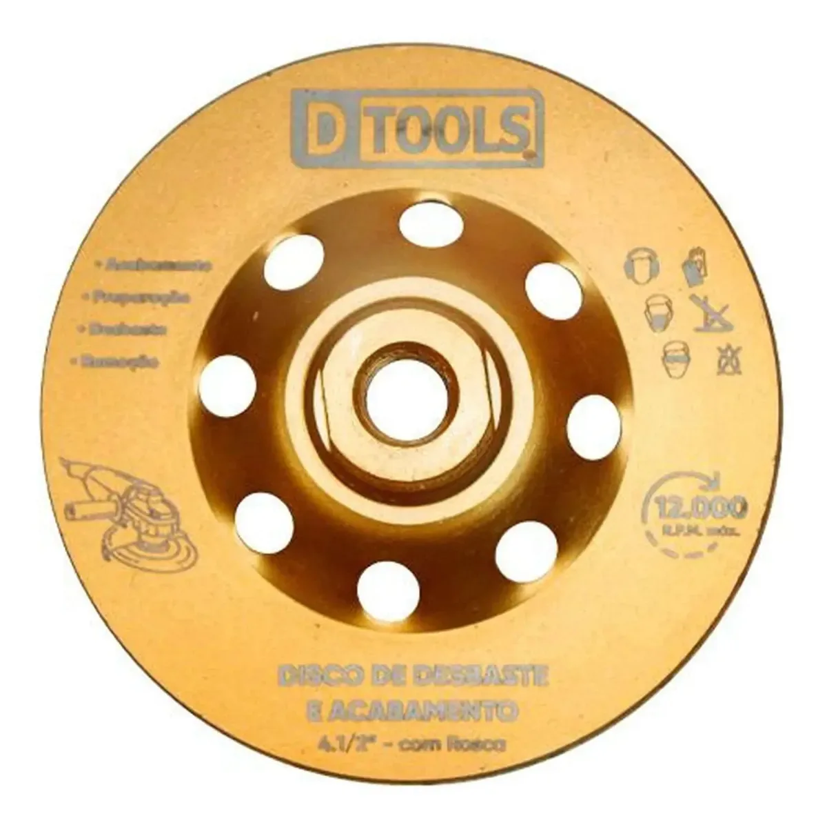 Disco Diamantado Desbaste/acabamento 4.1/2 Para Mármore E G