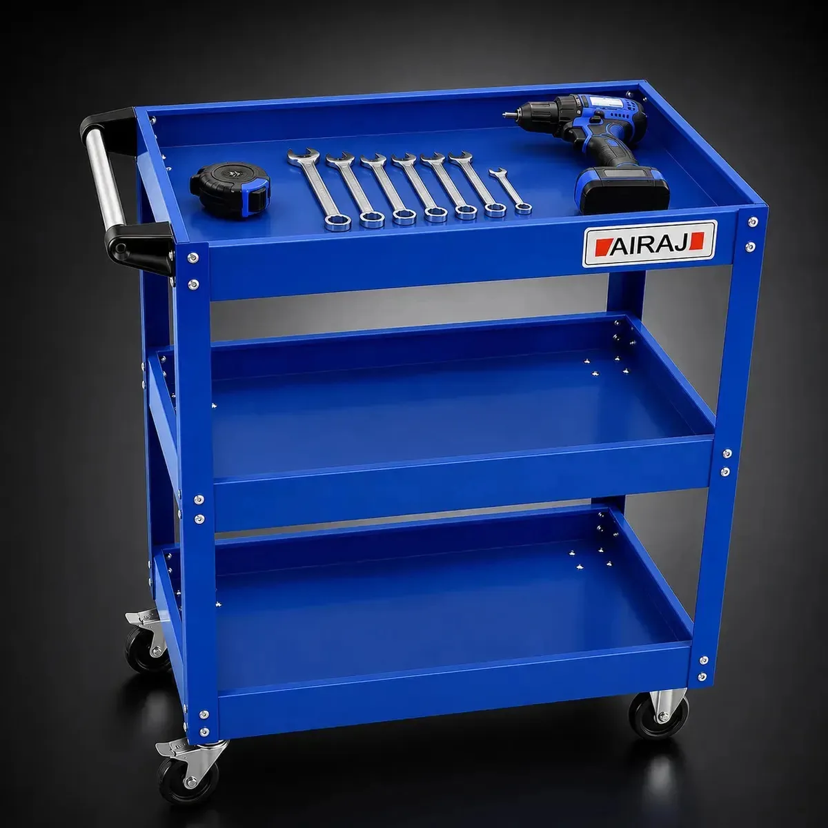 Carrinho De Ferramentas Aberto Mecânico Oficina Airaj 150kg Azul