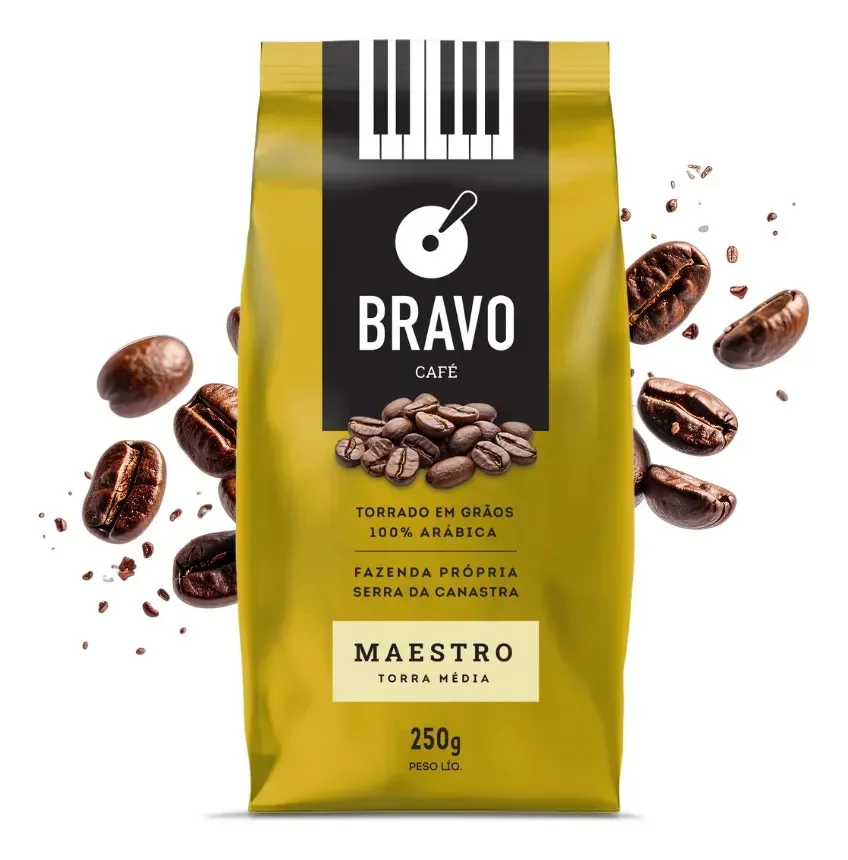 Café Em Grãos Bravo Café Maestro 250g 100% Arábica