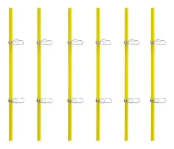 Kit Varetas De Fibra De Vidro Zebu Para Cerca Elétrica Com 50 Unidades E 150 Clips