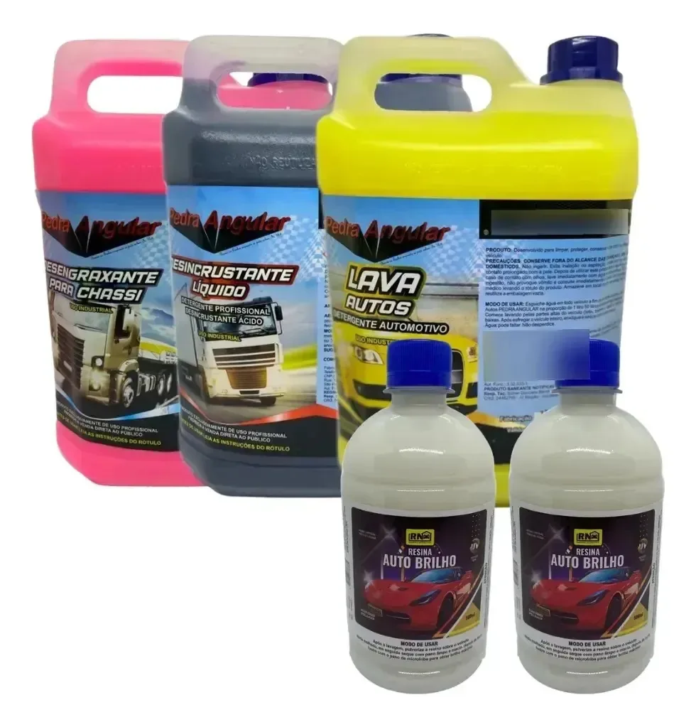 Kit Limpeza Automotiva Shampoo + Pretinho Concentrado 1 L