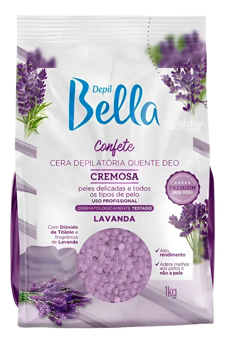 Cera Depilatória Confete Lavanda Depil Bella 1kg