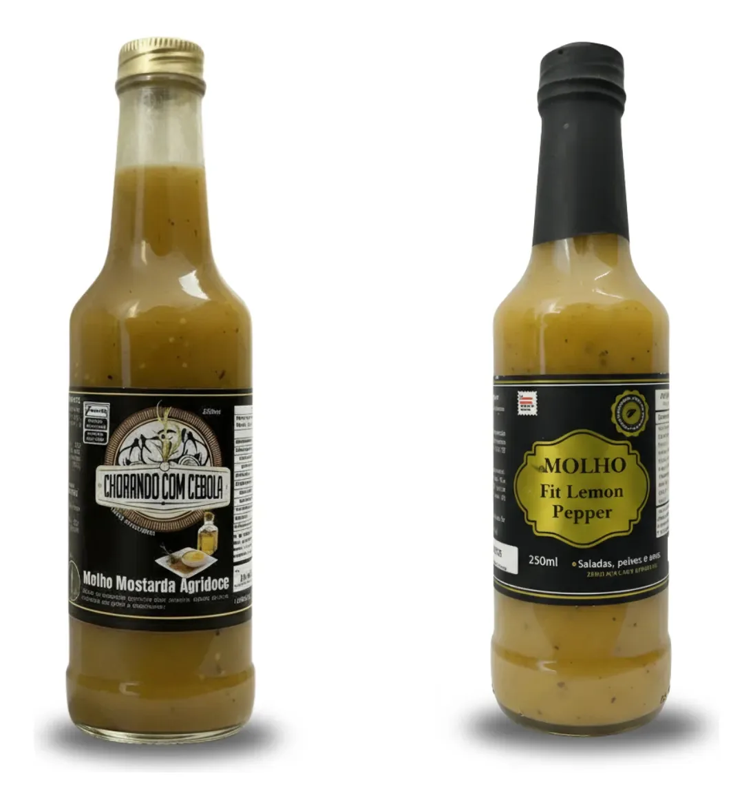 Kit 2 Molhos Lemon Pepper Fit E Mostarda Agridoce Gourmet