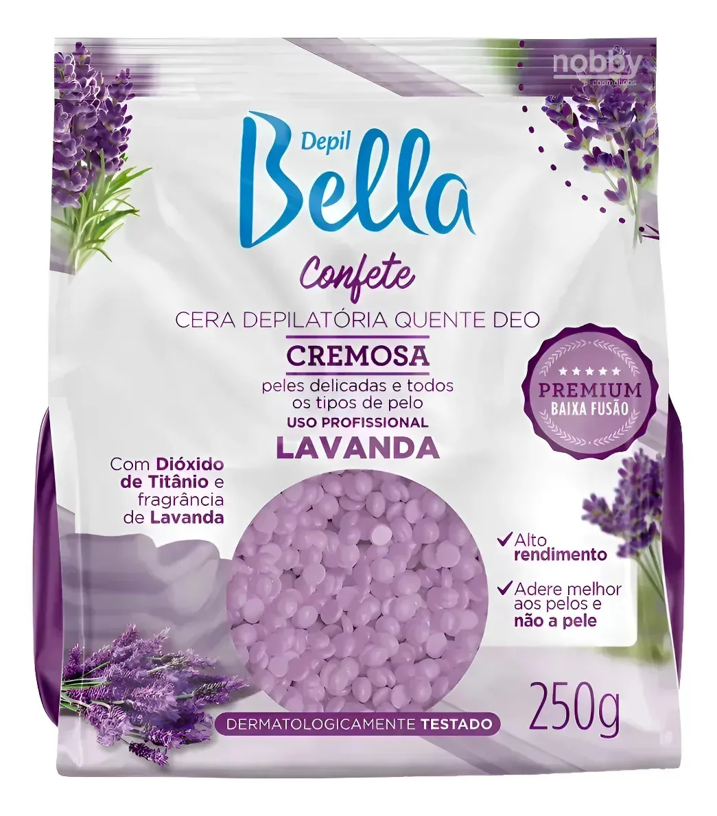 Cera Depilatória Confete Lavanda Depil Bella 250g