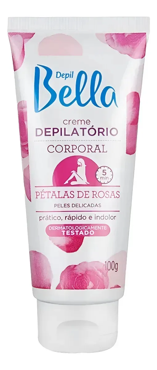 Creme Depilatório Corporal Pétalas De Rosas Depil Bella 100g