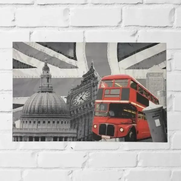 Quadro Casa Decorativo - Quadro Uk Ônibus