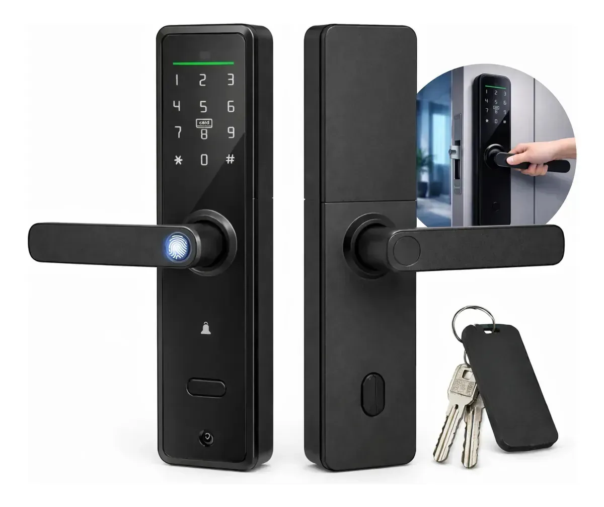 Fechadura Eletrônica Inteligente Digital Com Biometria Senha