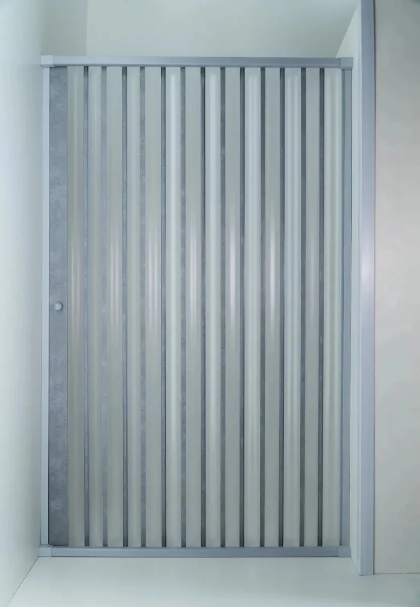 Box de Chuveiro Frontal FLEXBOX Deslizante de PVC 1.15m x 1.85m Cor Cimento Queimado