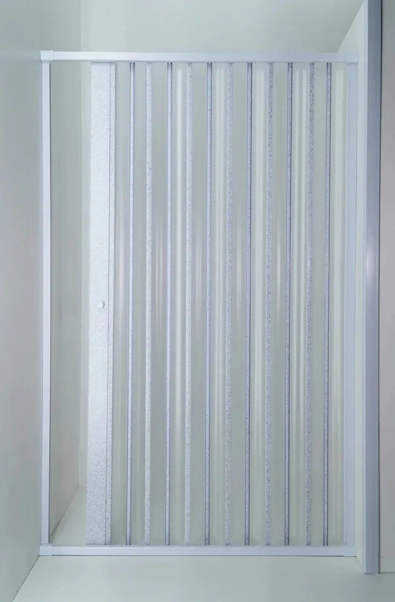 Box Banheiro Sanfonado Pvc 1,85x1,60m Frontal Pallas Granito