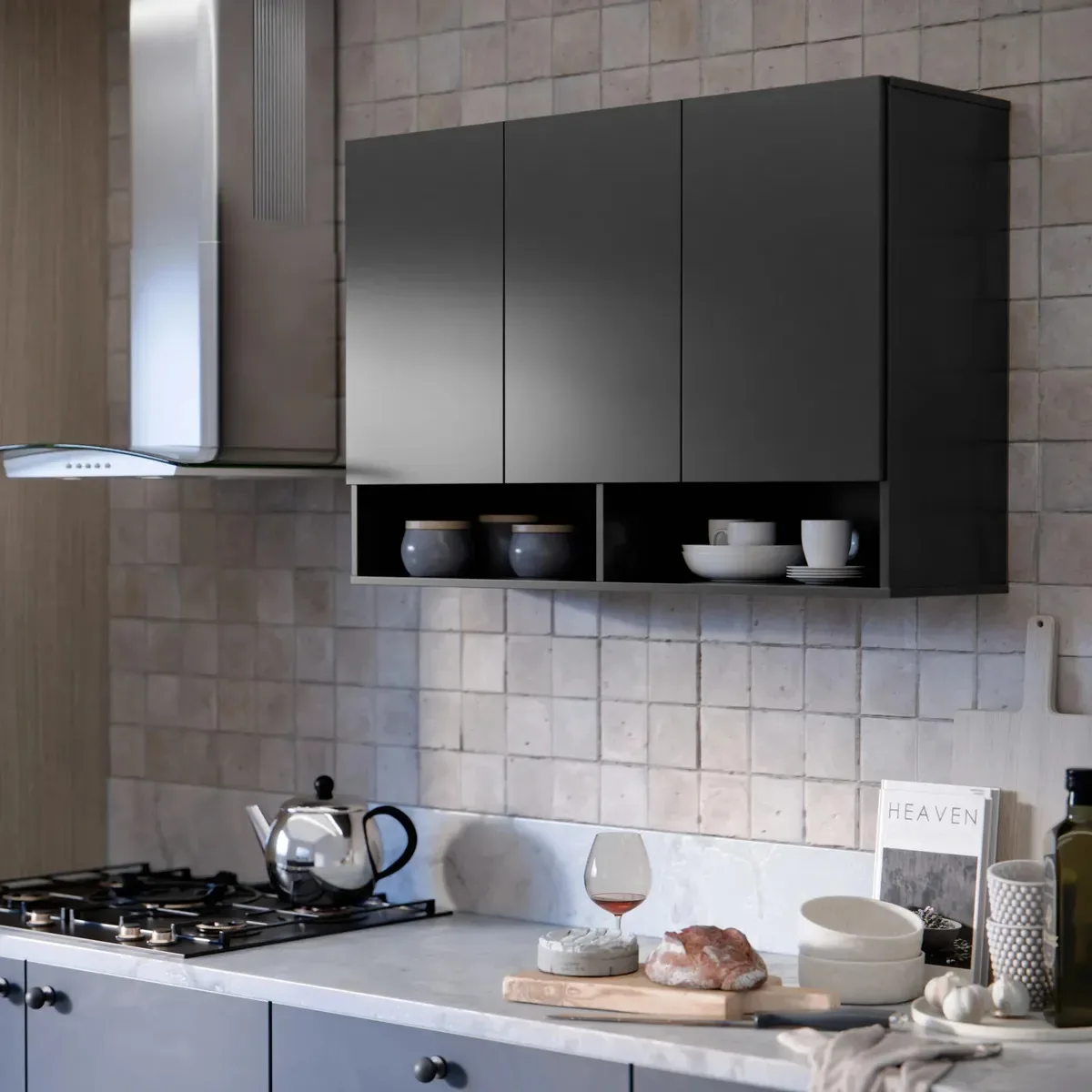 Armário 3 Portas Milão Preto - Eficaz Móveis