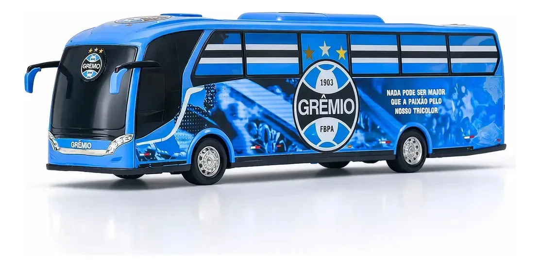 Ônibus Brinquedo Grêmio Imortal Tricolor Réplica Realista