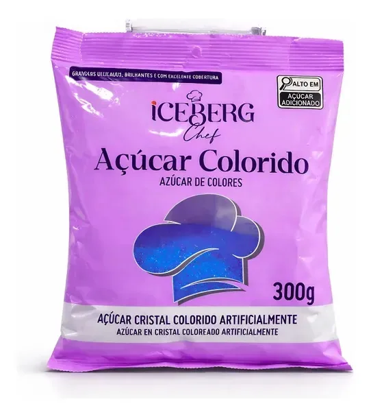 Açúcar Colorido Azul 300g - Iceberg Chef