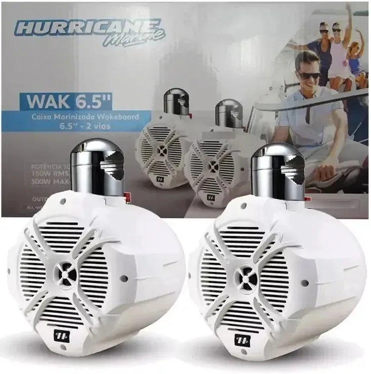 Par Alto Falante Hurricane Wakeboard 6 Passiva Branco Branco