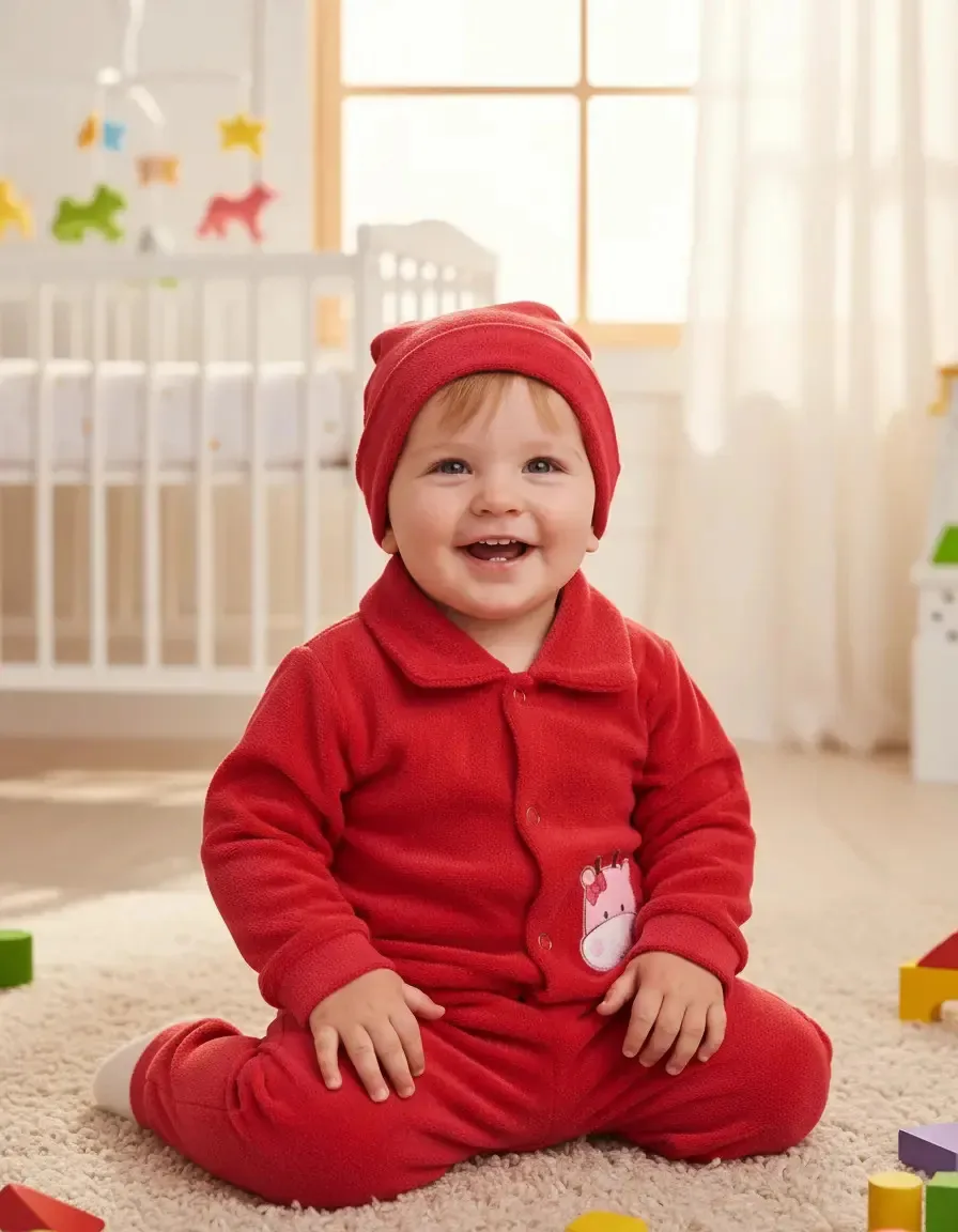 Kit 9 Pçs Roupas Recém Nascido Casaco Bebe Mijão Touca Plush Cor Menina Tamanho M