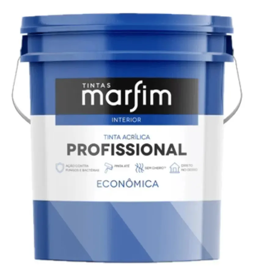 Tintas Marfim Tinta Acrílica Profissional 3,6l Cor Azul Céu