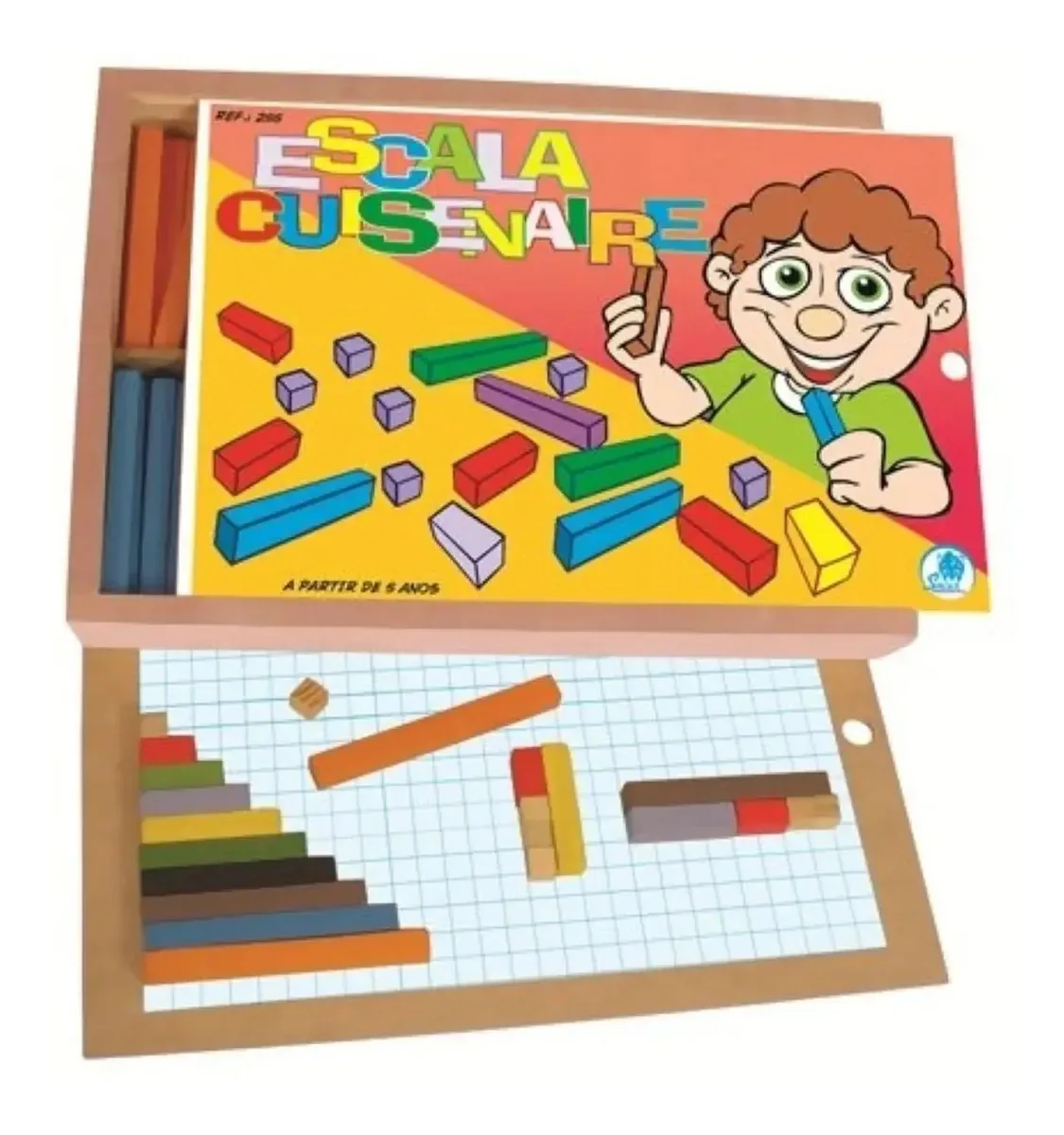 Brinquedo Pedagógico Escala Cuisenaire Em Madeira - Simque Multicolorido