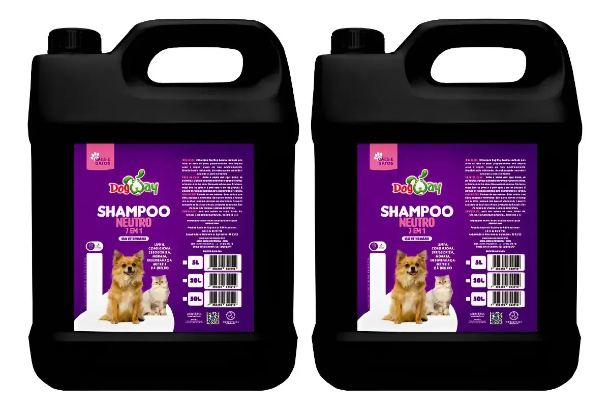 Kit 2 Shampoos Petshop Fragrâncias Fragrância Neutro 7 em 1