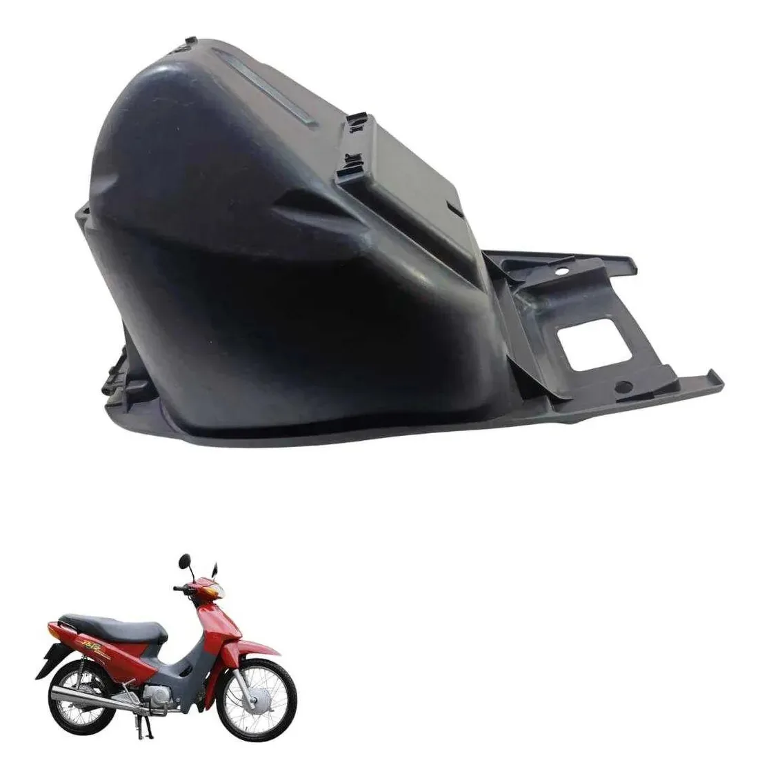 Baú Honda Biz 100 1998 2005 5987 Preto