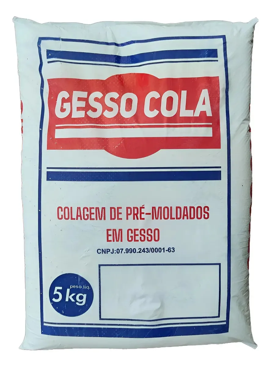 Gesso Cola Alta Aderência Branco Acabamentos 5kg Branco