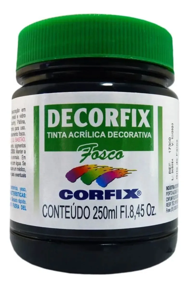 Tinta Acrílica Fosca Corfix 250ml Para Arte E Artesanato Gris De Payne