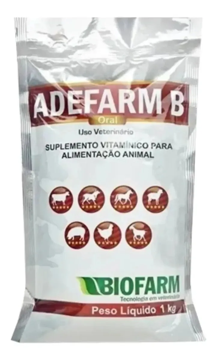 Ade Pó Adefarm 1 Kg - Biofarm ( Aves, Equinos E Bovinos )
