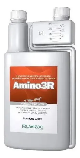 Amino 3r - Suplemento Líquido 1l - Equinos, Aves, Suínos