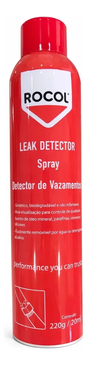 Rocol Leak Detector Spray Detector De Vazamentos - 220 Ml Vermelho 0