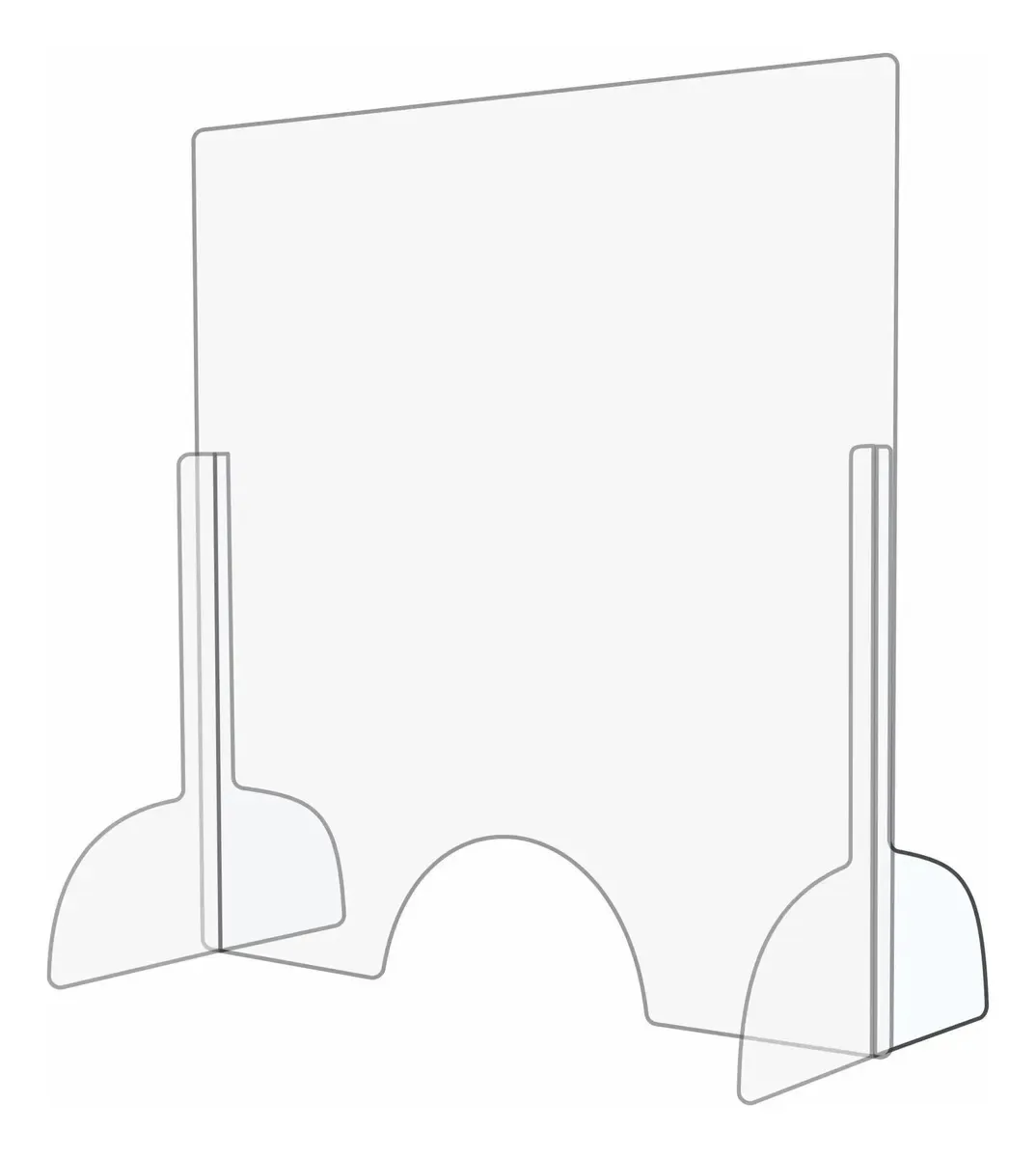 Barreira Proteção Transparente 50cm Protocolo Atendimento