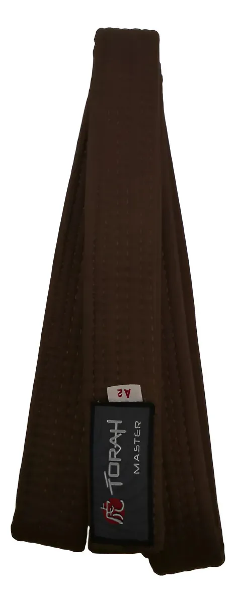 Faixa para Kimono Judo e Karate Torah Master Marrom Tamanho A1 com 6 Costuras