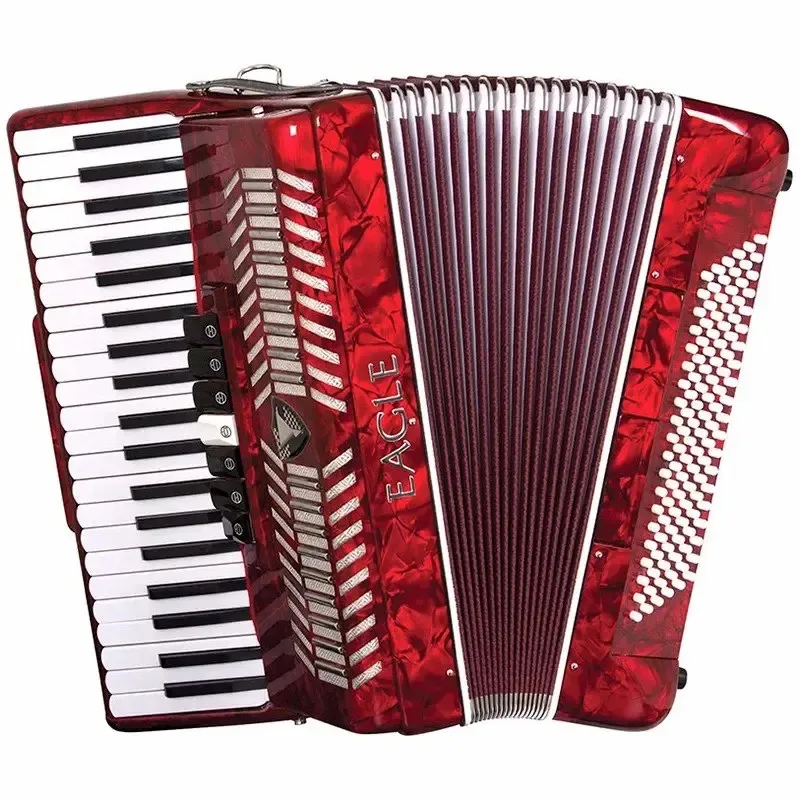 Acordeon Eagle Classic 120 Baixos Ega07120 Prd Vermelho Audi Vermelho