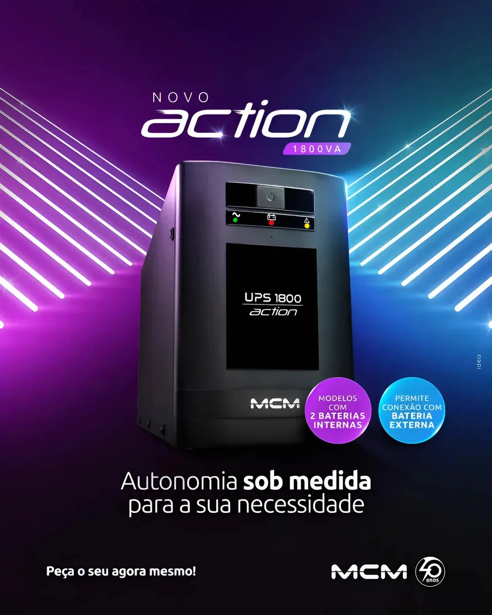 Nobreak Mcm Ups 1800 Action 1.1 Ups0252 Preto