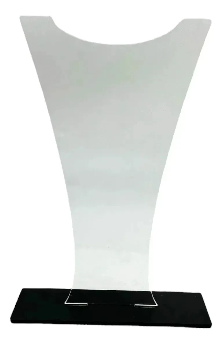 Kit 10 Troféu Acrilico Cristal 2mm 10x16cm C/base Preta
