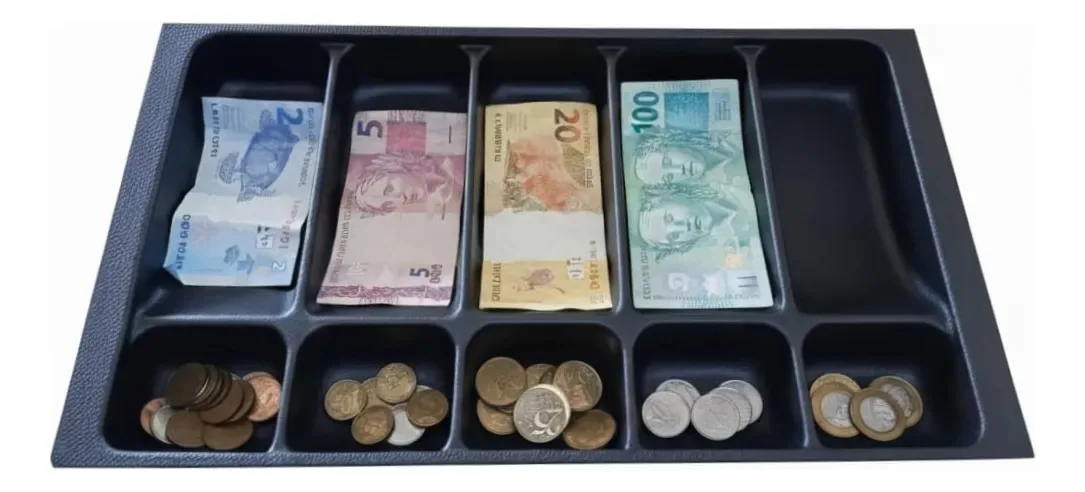 Gaveta De Dinheiro Niqueleira / Porta Cédulas E Moedas On-25 Preto