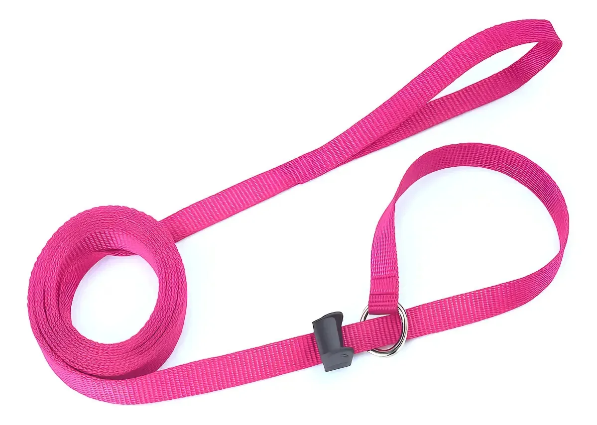 Guia Unificada 1.85mt Adestramento K9 Coleira Unificada Pet Cor Rosa