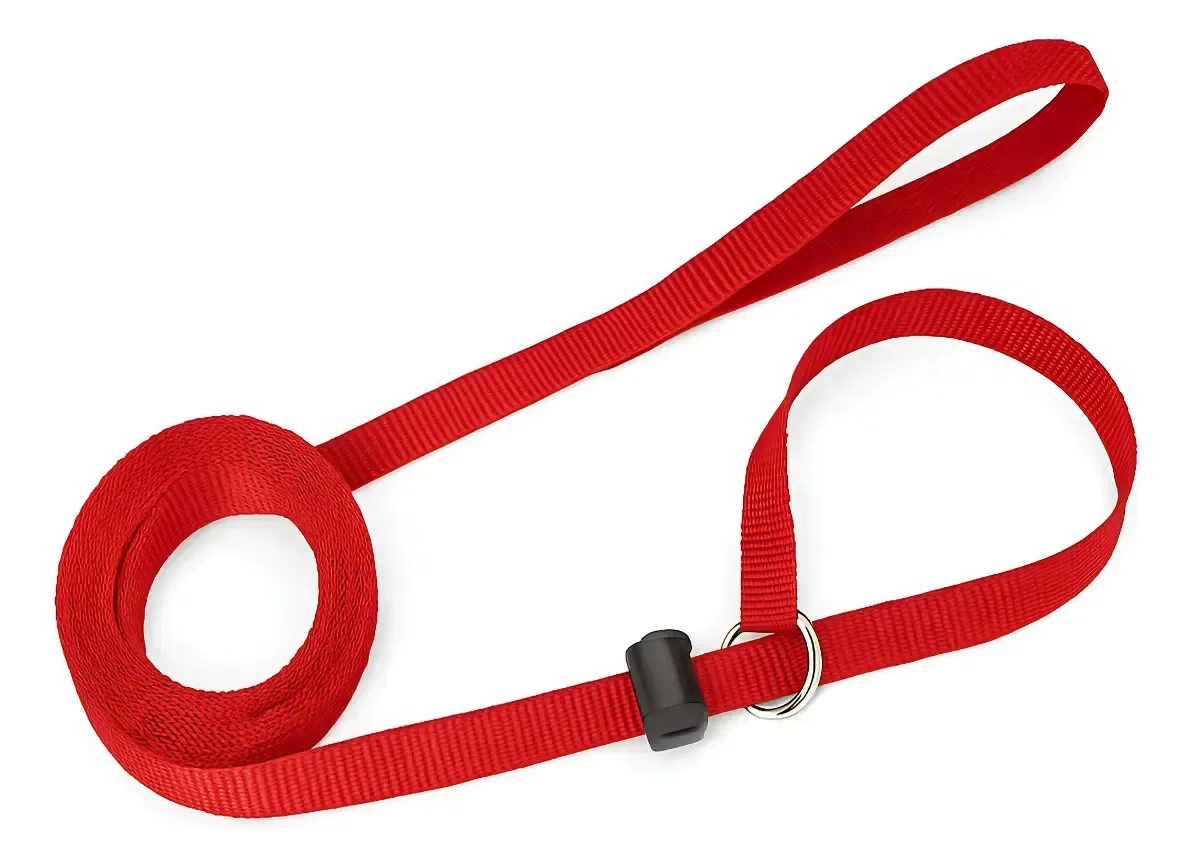 Guia Unificada 1.85mt Adestramento K9 Coleira Unificada Pet Cor Vermelho