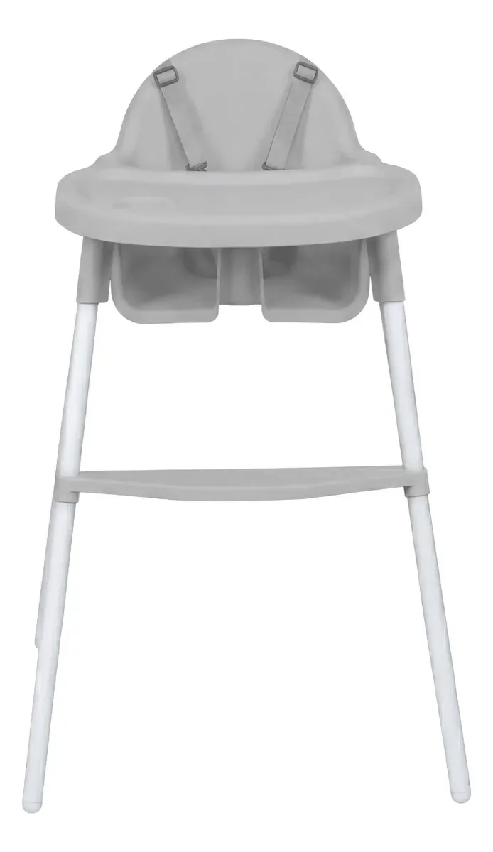 Cadeira De Alimentação Bebê Bibbo 2 Em 1 Styll Baby Infantil Cinza
